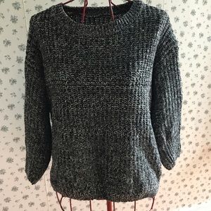 Black and white melange sweater.